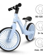 Kidwell Bicicleta de echilibru fara pedale pentru copii Nix Blue Aura 3.05 kg roti PU 29 cm reglabila 80-120 cm maxim 30 kg