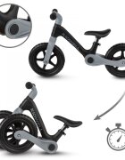 Kidwell Bicicleta de echilibru fara pedale pentru copii pliabila Flex Black ultra usoara 2.9 kg roti EVA 29 cm reglabila 80-120 cm maxim 30 kg