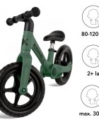 Kidwell Bicicleta de echilibru fara pedale pentru copii pliabila Flex Green ultra usoara 2.9 kg roti EVA 29 cm reglabila 80-120 cm maxim 30 kg