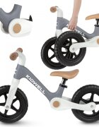 Kidwell Bicicleta de echilibru fara pedale pentru copii pliabila Flex Grey ultra usoara 2.9 kg roti EVA 29 cm reglabila 80-120 cm maxim 30 kg