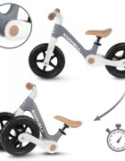 Kidwell Bicicleta de echilibru fara pedale pentru copii pliabila Flex Grey ultra usoara 2.9 kg roti EVA 29 cm reglabila 80-120 cm maxim 30 kg
