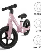 Kidwell Bicicleta de echilibru fara pedale pentru copii pliabila Flex Pink ultra usoara 2.9 kg roti EVA 29 cm reglabila 80-120 cm maxim 30 kg