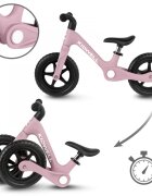 Kidwell Bicicleta de echilibru fara pedale pentru copii pliabila Flex Pink ultra usoara 2.9 kg roti EVA 29 cm reglabila 80-120 cm maxim 30 kg