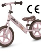 Kidwell Bicicleta de echilibru fara pedale pentru copii Rebel Flower 2.64 kg roti EVA 28 cm reglabila 80-120 cm maxim 30 kg