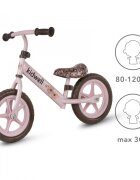 Kidwell Bicicleta de echilibru fara pedale pentru copii Rebel Flower 2.64 kg roti EVA 28 cm reglabila 80-120 cm maxim 30 kg