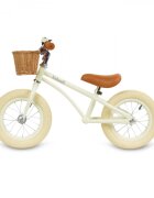 Kidwell Bicicleta de echilibru fara pedale pentru copii Retro Classy Cream stil retro sonerie si cos 3.9 kg roti 12 inch sa reglabila 36-46 cm maxim 35 kg