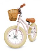 Kidwell Bicicleta de echilibru fara pedale pentru copii Retro Classy Pink stil retro sonerie si cos 3.9 kg roti 12 inch sa reglabila 36-46 cm maxim 35 kg