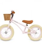 Kidwell Bicicleta de echilibru fara pedale pentru copii Retro Classy Pink stil retro sonerie si cos 3.9 kg roti 12 inch sa reglabila 36-46 cm maxim 35 kg