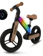 Kidwell Bicicleta fara pedale cadru nailon cu LED roti EVA Suno Bej-Negru
