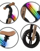 Kidwell Bicicleta fara pedale cadru nailon cu LED roti EVA Suno Bej-Negru