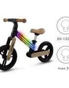 Kidwell Bicicleta fara pedale cadru nailon cu LED roti EVA Suno Bej-Negru