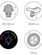 Kidwell Bicicleta fara pedale cadru nailon cu LED roti EVA Suno Bej-Negru
