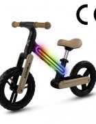 Kidwell Bicicleta fara pedale cadru nailon cu LED roti EVA Suno Bej-Negru