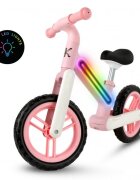 Kidwell Bicicleta fara pedale cadru nailon cu LED roti EVA Suno Roz