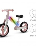 Kidwell Bicicleta fara pedale cadru nailon cu LED roti EVA Suno Roz