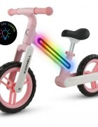 Kidwell Bicicleta fara pedale cadru nailon cu LED roti EVA Suno Roz