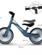 Kidwell Bicicleta fara pedale cadru nailon roti PU NIX Bleumarin