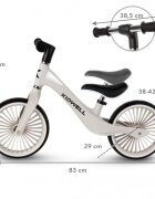 Kidwell Bicicleta fara pedale cadru nailon roti PU NIX Gri