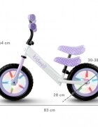 Kidwell Bicicleta fara pedale Rebel Dots roti din spuma eva cu lumini led