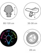 Kidwell Bicicleta fara pedale Rebel Neon Pink roti din spuma eva cu lumini led