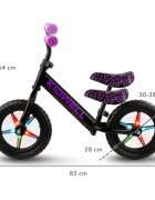 Kidwell Bicicleta fara pedale Rebel Neon Pink roti din spuma eva cu lumini led