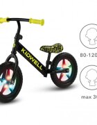 Kidwell Bicicleta fara pedale Rebel Neon Yellow roti din spuma eva cu lumini led