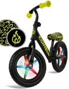 Kidwell Bicicleta fara pedale Rebel Neon Yellow roti din spuma eva cu lumini led