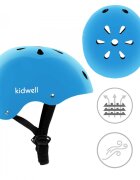 Kidwell Casca de protectie pentru copii sistem de reglare usoara 260 g M 52-56 cm 3 ani+ Orix Blue