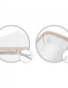 Kidwell Patut Alula Beige reglabil pe inaltime in 5 trepte roti cu blocare accesorii incluse