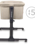 Kidwell Patut Alula Beige reglabil pe inaltime in 5 trepte roti cu blocare accesorii incluse