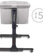 Kidwell Patut Alula Gray reglabil pe inaltime in 5 trepte roti cu blocare accesorii incluse