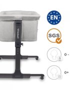 Kidwell Patut Alula Gray reglabil pe inaltime in 5 trepte roti cu blocare accesorii incluse