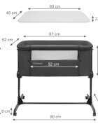Kidwell Patut cu laterala culisanta Snuzzy Dark Grey