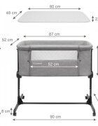 Kidwell Patut cu laterala culisanta Snuzzy Light Grey