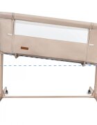 Kidwell Patut cu leganare Cullami Beige co-sleeper 2 in 1 cu laterala culisanta setare unghiulara cu roti reglabil in 6 pozitii pe inaltime