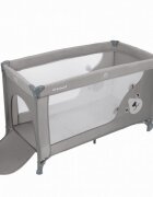 Kidwell Patut pentru copii Blissy 3 in 1 Gray pliabil cu 2 nivele usita cu fermoar roti cu blocare masuta de infasat si organizator