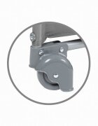 Kidwell Patut pentru copii Blissy 3 in 1 Gray pliabil cu 2 nivele usita cu fermoar roti cu blocare masuta de infasat si organizator
