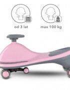 Kidwell PlasmaCar gravitational Rollo Roz roti LED greutate admisa 100 kg varsta 3 ani+