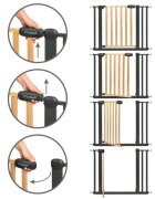 Kidwell Poarta de siguranta 74-105 cm Trasti negru