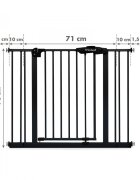 Kidwell Poarta de siguranta Guarda din otel functie auto close 75-104 cm Negru