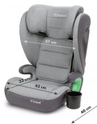 Kidwell Scaun auto cu Isofix 15-36 Kg Weston Light Gray i-Size