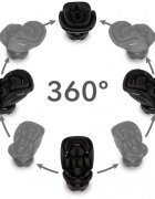 Kidwell Scaun auto GoCar Negru cu isofix grupa 40-135 cm i-Size omologare R129 rotativ 360 protectie laterala ASP
