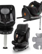 Kidwell Scaun auto GoCar Negru-Gri cu isofix grupa 40-135 cm i-Size omologare R129 rotativ 360 protectie laterala ASP