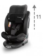Kidwell Scaun auto GoCar Negru-Gri cu isofix grupa 40-135 cm i-Size omologare R129 rotativ 360 protectie laterala ASP