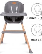 Kidwell Scaun de masa 4 in 1 Eatan Wood Gray