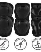 Kidwell Set de protectie pentru copii Trix Black cotiere si genunchiere marimea M