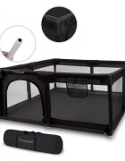 Kidwell Tarc de joaca fanko negru 130x130 cm