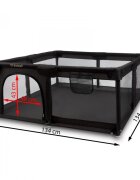 Kidwell Tarc de joaca fanko negru 130x130 cm
