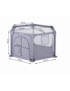Kidwell Tarc de joaca hexagonal pentru copii 122 x 106 cm Fanko Gray