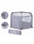 Kidwell Tarc de joaca hexagonal pentru copii 122 x 106 cm Fanko Gray